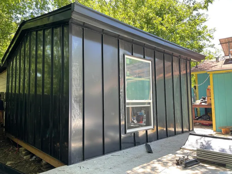 Black standing seam metal wall panels for Metal Roof Installation in Lake Geneva